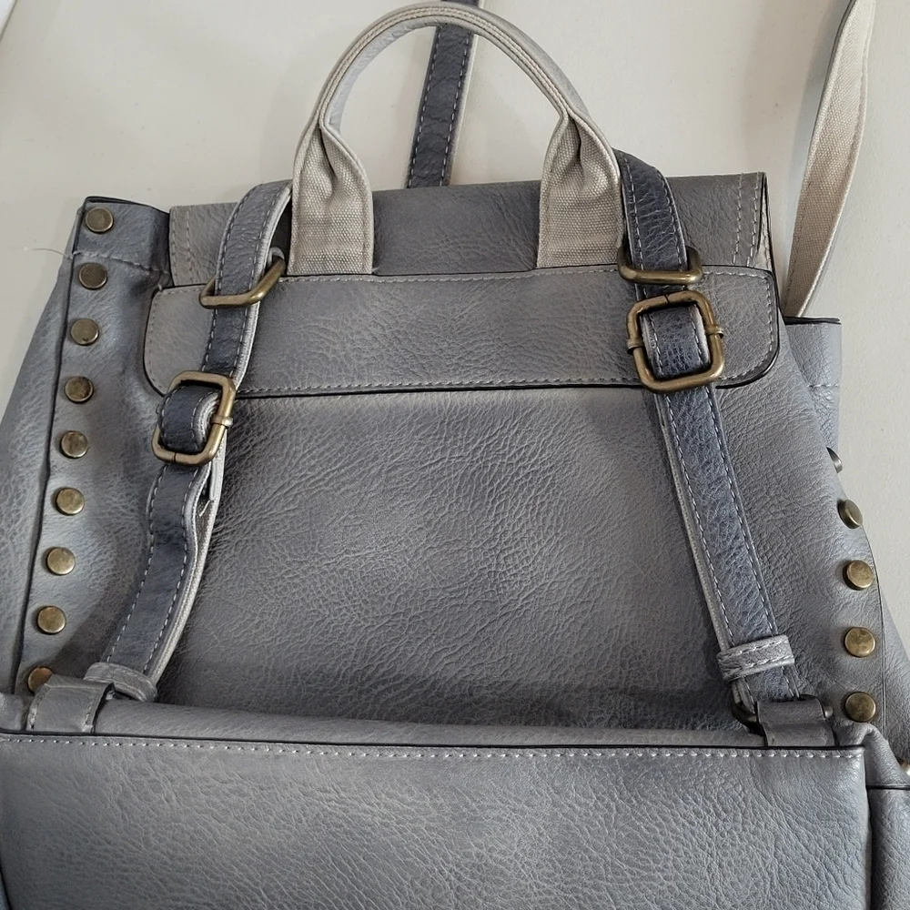 Jen & Co. Bex Vegan Leather Convertible Backpack / Crossbody  Bag